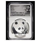 2018 CHINA 10Y PANDA NGC MS 70