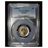 1938-D BUFFALO NICKEL PCGS MS66