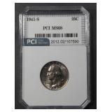 1941-S WASHINGTON QUARTER PCI SUPERB GEM+ BU