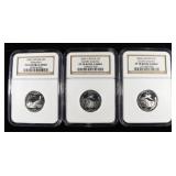 (3) GRADED WASHINGTON QUARTERS NGC PF70