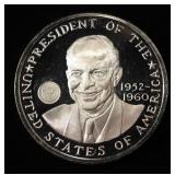 EISENHOWER COMMEM 1 OZ .999 SILVER ROUND