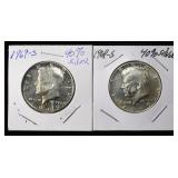 (2) 1969-S KENNEDY HALF DOLLARS