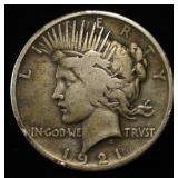 1921 PEACE DOLLAR VG/F