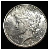 1925-S PEACE DOLLAR AU/BU