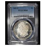 1882-S MORGAN DOLLAR PCGS MS61