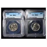 (2) ICG GRADED WASHINGTON QUARTERS