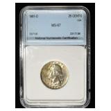 1961-D WASHINGTON QUARTER NNC SUPERB GEM BU