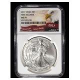 2017 AMERICAN SILVER EAGLE NGC MS70