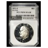 1971-S EISENHOWER DOLLAR DCAM PCI PERFECT GEM BU