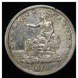1878-S TRADE DOLLAR AU/BU CLEANED