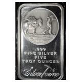 SILVERTOWNE 5 OZ .999 SILVER BAR