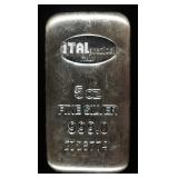 ITALPREZIOSI 5 OZ .999 SILVER BAR