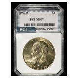 1974-D EISENHOWER DOLLAR PCI SUPERB GEM BU