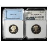 (2) PROOF SUSAN B ANTHONY DOLLARS