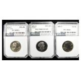 (2) PCI SUSAN B ANTHONY DOLLARS & (1) PCI PROOF