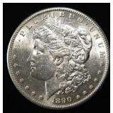 1890-S MORGAN DOLLAR AU/BU