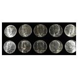 (10) 90% SILVER KENNEDY HALF DOLLARS