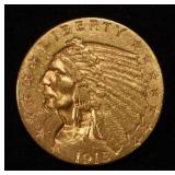 1915 $2.50 INDIAN GOLD CH BU