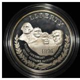 1991 $1 COMMEM MOUNT RUSHMORE