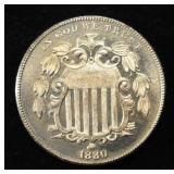 1880 SHIELD NICKEL GEM PROOF