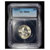 1952-S WASHINGTON QUARTER IGC MS 66+