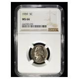 1959 JEFFERSON NICKEL NGC MS 66