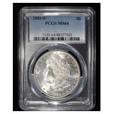 1881-S MORGAN DOLLAR PCGS MS-64