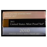 2010, 2011, 2013 US PROOF SETS