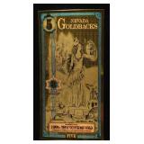 $5 NEVADA GOLDBACKS 1/200TH OZ 24K GOLD NOTE