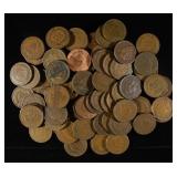 (64) INDIAN CENTS FROM THE 80'S, 90'S, 00'S