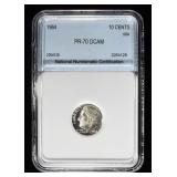 1964 ROOSEVELT DIME NNC PERFECT GEM PROOF DCAM
