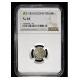 MAXIMILIAN II, AD 1565-76 NGC AU58