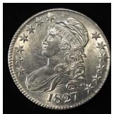 1827 CAPPED BUST HALF DOLLAR NICE BU