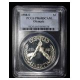 1988-S $1 COMMEM OLYMPIAD PCGS PR69DCAM