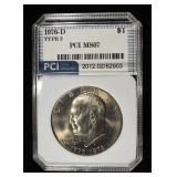 1976-D TYPE 2 EISENHOWER DOLLAR PCI SUPERB GEM BU