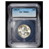 1952-S WASHINGTON QUARTER IGC MS 66+