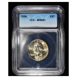 1956 WASHINGTON QUARTER ICG MS 66+