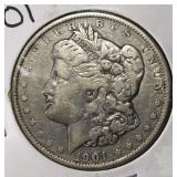 1901 MORGAN DOLLAR FINE
