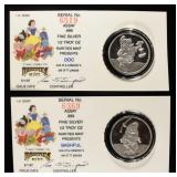 (2) DISNEY 0.5 OZ 0.999 SILVER ROUND