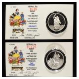 (2) DISNEY 0.5 OZ 0.999 SILVER ROUND