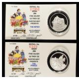 (2) DISNEY 0.5 OZ 0.999 SILVER ROUND