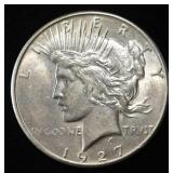 1927-S PEACE DOLLAR AU/BU