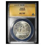 1949 $1 CANADA  ANACS AU55