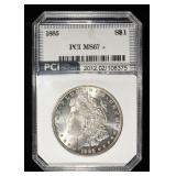 1885 MORGAN DOLLAR PCI SUPERB GEM BU