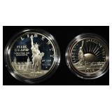 1986-S SET STATUE OF LIBERTY 2 PIECE PR