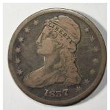 1837 BUST HALF DOLLAR VG/F