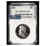 1963 FRANKLIN HALF PCI PERFECT GEM PROOF DCAM