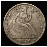 1854-O LIBERTY SEATED HALF DOLLAR XF