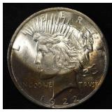 1922 PEACE DOLLAR CH/GEM BU COLOR