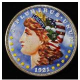 1921-D PAINTED MORGAN DOLLAR